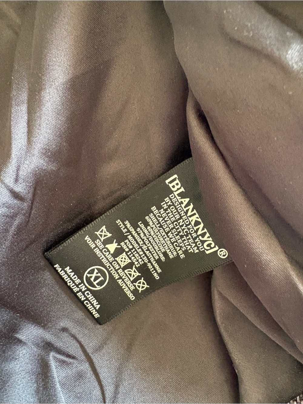 [BLANKNYC] Black Vegan Leather Asymmetrical Moto Jacket - Size XL - Picture 12 of 13